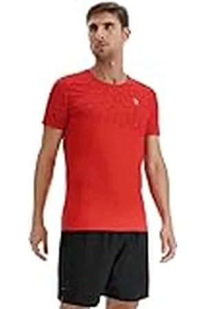 macron Herr Run Prime Scc Billy T-shirt Tryck Tomred/Dtomred Ss Man Jersey, , S