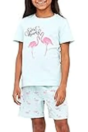 NAME IT Flicka Nkfnightset ss shorts flamingo noos pyjamas set, , 3-4 Years