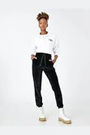 Koton Dam sammet joggingbyxor sweatpants, , S
