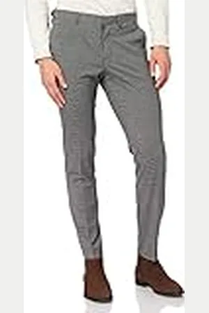 SELECTED Herr Slhslim-buffalonoah White Chk TRS B kostymbyxor