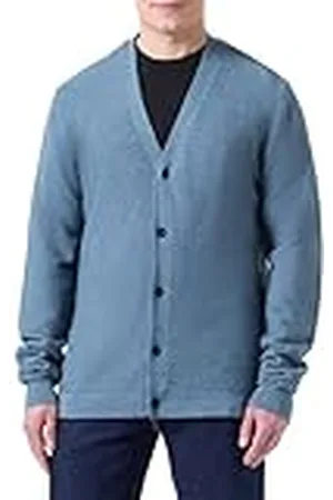 Replay Herr regular fit kofta av bomull med knappslå, , 3XL