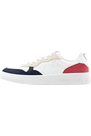 Armani Exchange Seattle herr, mockadetaljer, broderade logotyp, sneakers, Op.White+ Sky+red, 43 EU, , 43 EU