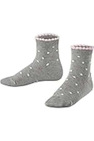 Falke Unisex barn Multidot korta strumpor ventilerande hållbar bomull förstärkta barnstrumpor slitstarka hudvänliga halkfria prickiga hållbara 1 par, , 23-26 EU