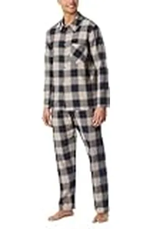 Schiesser Herrpyjamas, lång-mjuk väv-utvalda premium warming pyjamas-set, , 48