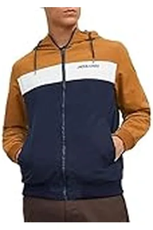 JACK & JONES Herr Jjerush Blocking Hood Bomber Noos Jacka, Brun, M