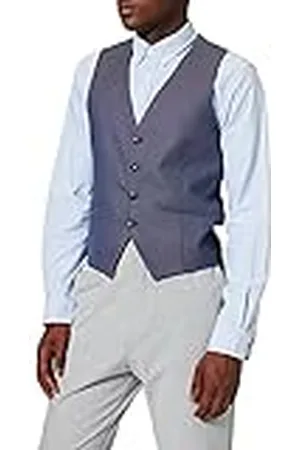 SELECTED Herr Shdone-maze M. Blue Struct. Waistcoat väst