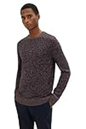 TOM TAILOR Herr Stickad tröja i melange-look 1034288, , M
