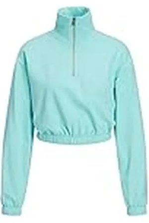 JACK & JONES Dam JJXX JXALFA REG varje kort halv dragkedja tröja, Aruba Blue, S