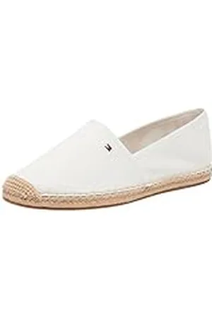 Tommy Hilfiger Dam flagga canvas ESPADRILLE, vit (Ecru), 7 UK, , 41 EU