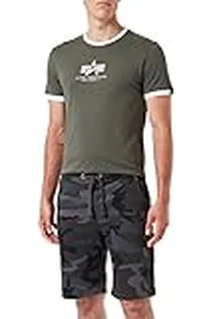 Alpha Industries Aplha industries X-fit Cargoshorts för män Camo Bermuda, Svart kamouflage, L