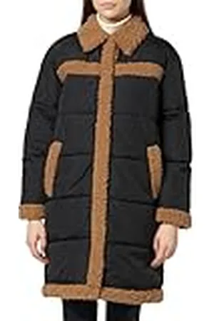 VERO MODA Bestseller A/S VMHERA Coat BOOS CP kappa, svart/detalj: Tigers Eye Teddy, XL, , XL