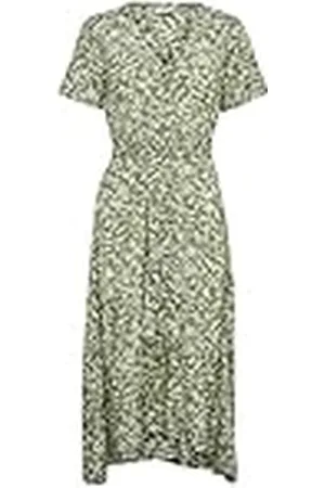 Kaffe Dam slips midja klänning shorts midi tryckt, , 44