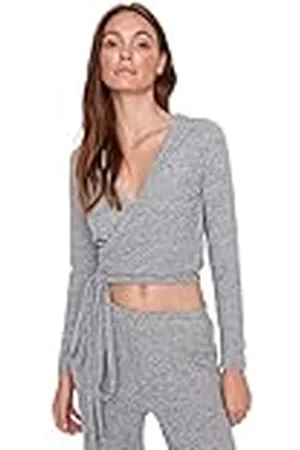 Trendyol Loungewear för kvinnor, vanlig standard dubbelknäppt vävd blus, , M