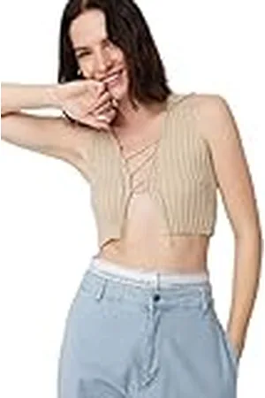 Trendyol Dam normal passform vävd bustier BH, , 32