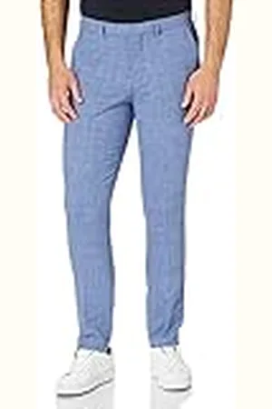SELECTED Manliga byxor lätt linne blandningsfiber, , 48 SE