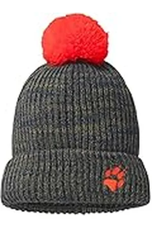 Jack Wolfskin Unisex barn snö boll vinterhatt, , M