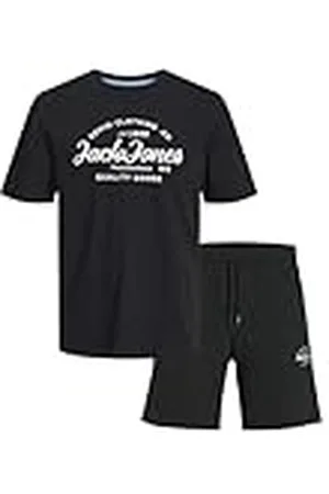 JACK & JONES Jjforest T-shirt SS Crew Neck Set MP T-shirt set, svart/paket: w. Shorts, S herr, , S
