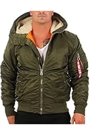Alpha Industries MA-1 Bomberjacka med huva för män