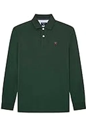 Hackett Herr Slim Fit-logotyp LS pikétröja, , L, , L