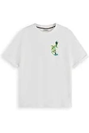 Scotch&Soda Damer avslappnad passform grafisk t-shirt, , XS