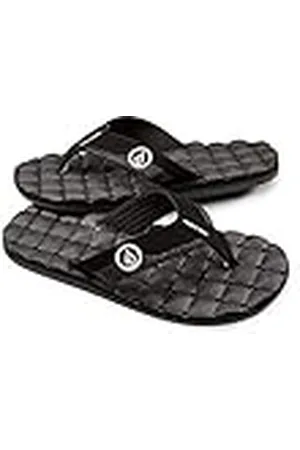 Volcom Herr recliner sandal flip-flop., Svart vit, 39.5 EU