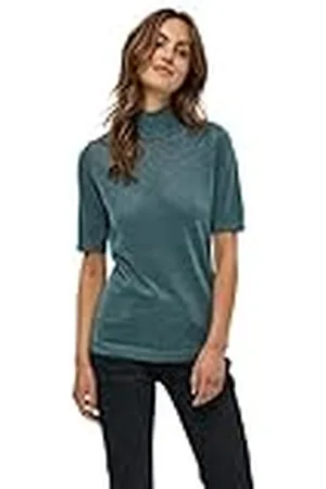 Minus Lima Roll Neck stickad polokrage dam, 485 Sea Mist Lurex, M