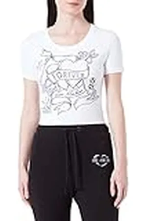 Moschino Dam tights korta ärmar med transparent strass T-shirt, , 40