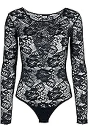 Urban classics Dam spets långärmad shapewear helkroppsbody, , M