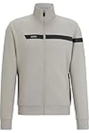 HUGO BOSS Herr Skaz 1 sweatjacka av bomullsblandning med dragkedja och tejpdetaljer, , M