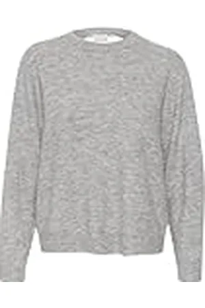 Kaffe Kvinnors pullover öppen rygg Crew neck wrap långärmad casual passform, , L