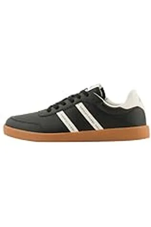 Armani Exchange Berlin, dubbel randig logotyp sneakers, svart + off vit, 40 EU, , 40 EU