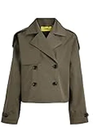 JJXX JXCARLIE Short OTW SN trenchcoat, Dusty Olive, XS, , XS