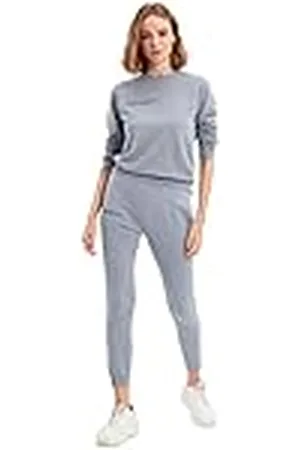 Trendyol Kvinnor, tryck, 100% ekologisk bomull, basic, joggare, stickad, fin, träningsoverall, S