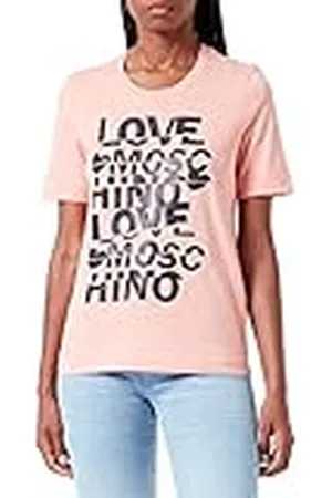 Moschino Dam regular fit korta ärmar med glitter cut t-shirt, , 38