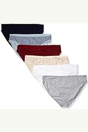 Amazon Damunderkläder i bomull med högt ben (finns i plusstorlek), 6-pack, , 3X
