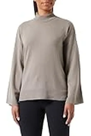 Kaffe Kvinnors tröja Turtleneck lös passform breda ärmar Rib Knit Edges, , L