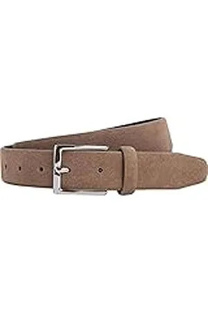 Hackett Suede Feather Edge herrbälte, Kanel, 76 cm
