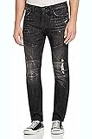 True Religion Herr Rocco Moto svart betongsjö smal (smalt ben)