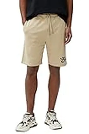 Koton Herr slogan tryckt dragsko slim fit ficka detaljerade shorts, , S