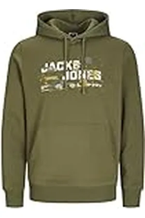 JACK & JONES JACK&JONES Jcooutdoor Logo Sweat Hood Sn, , XS