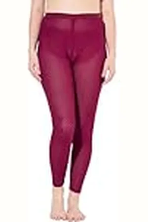 Ulla Popken Damer stora storlekar överdimensionerade plus size leggings, diamantspets, något transparent, , 50/52 SE