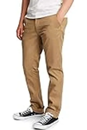 Brixton Herr reserv standard passform chinos byxor ledig kaki, 33