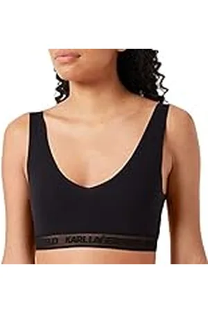 Karl Lagerfeld Dam Ultralight Logo Bralette, , XL