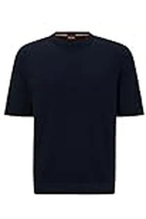 HUGO BOSS Herr Alinus stickad tröja, Dark Blue404, L, , L