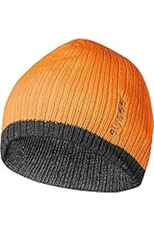 Format Stickad mössa Georg universell orange/grå 100% PC feldtmann