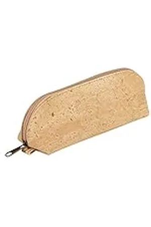 Clairefontaine 420013C - liten oval skolväska med vegan kork 16 x 5 x 6 cm, naturlig