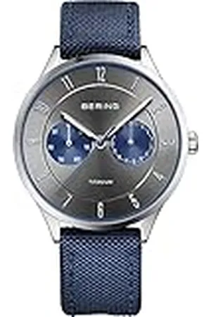Bering Män Analogt Quarz Titanium Collection armbandsur med Nylon Armband och Safirglas