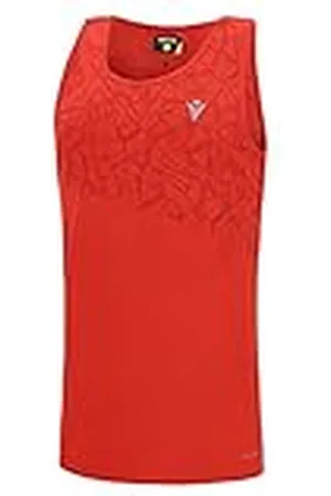 macron Herr Run Prime Scc Alfred Singlet Print Tomred/Dtomred Man linne, , M, , M