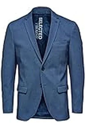 SELECTED Herr SLHSLIM-Alvin BLZ B NOOS Blazer, mörkblå/detalj: struktur, 56