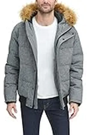 Tommy Hilfiger Herr quiltad Arctic Cloth Snap Front snorkel bomberjacka parkas, , 3XL